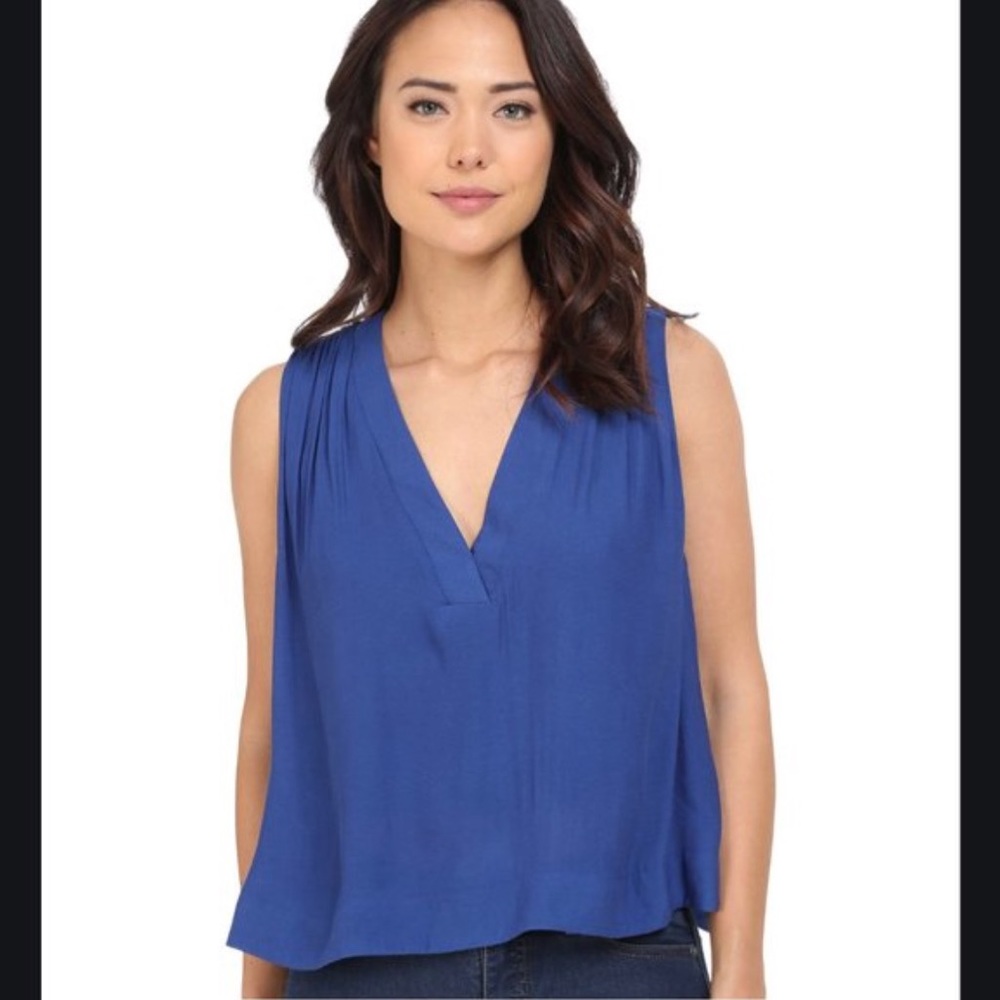 NWOT Free People Cobalt Darcy Cap Top